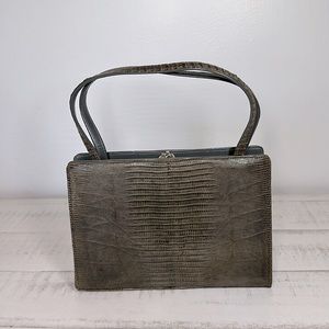 Palizzio Accessories | Vintage Palizzo Lizard / Reptile Hand Bag,| Color: Brown